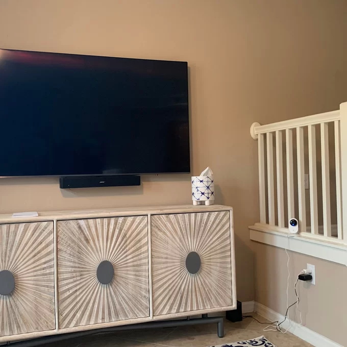 Customized 40 Inch Buffet Cabinet Black TV Sideboard MDF Material 9