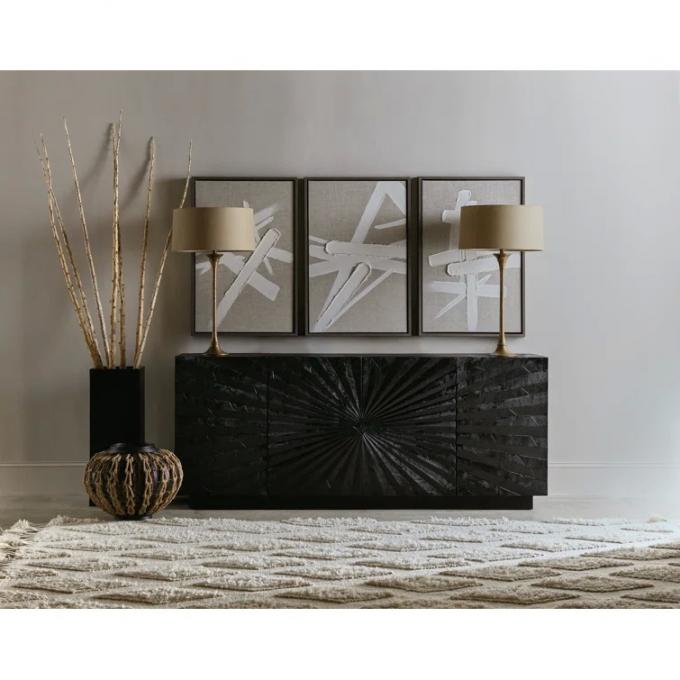 Mirrored Metal Sideboard Cabinet TV Stand Buffet Storage Unit OEM 3