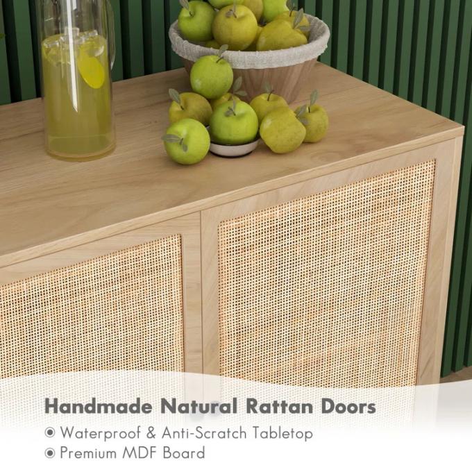 Decorative MDF Slat Wood Cabinet Sideboard Kitchen Apartment 3