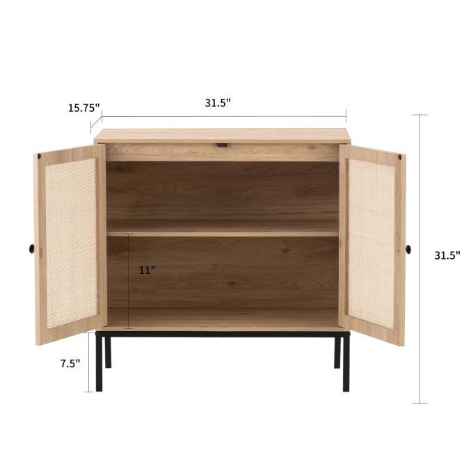 Decorative MDF Slat Wood Cabinet Sideboard Kitchen Apartment 6