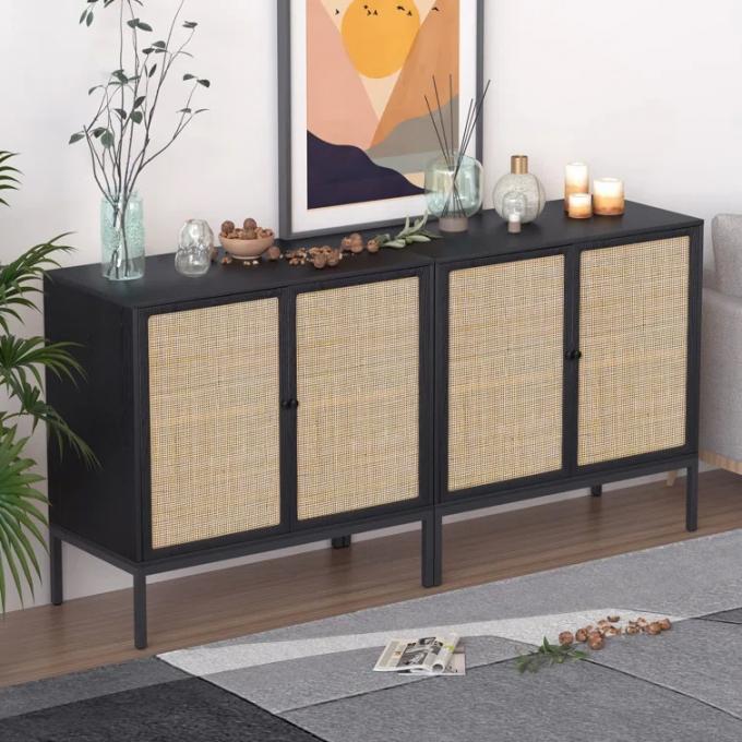 Decorative MDF Slat Wood Cabinet Sideboard Kitchen Apartment 8