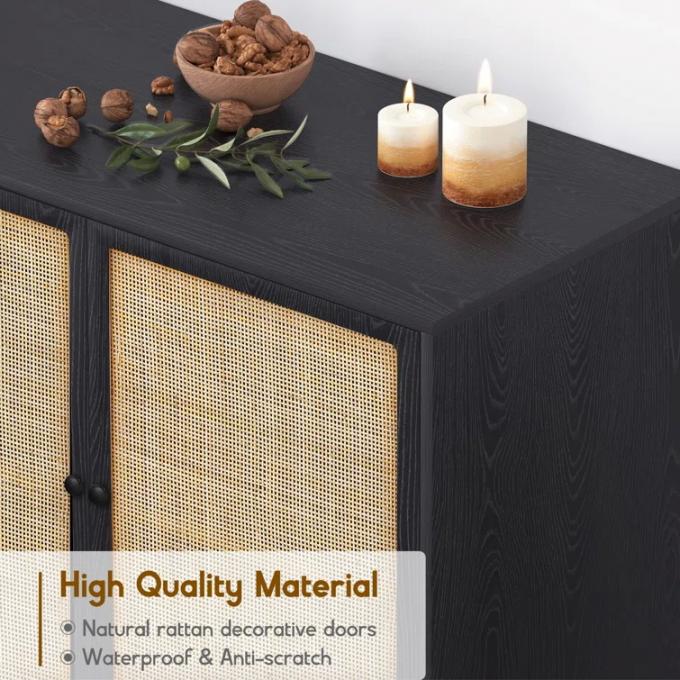Decorative MDF Slat Wood Cabinet Sideboard Kitchen Apartment 12