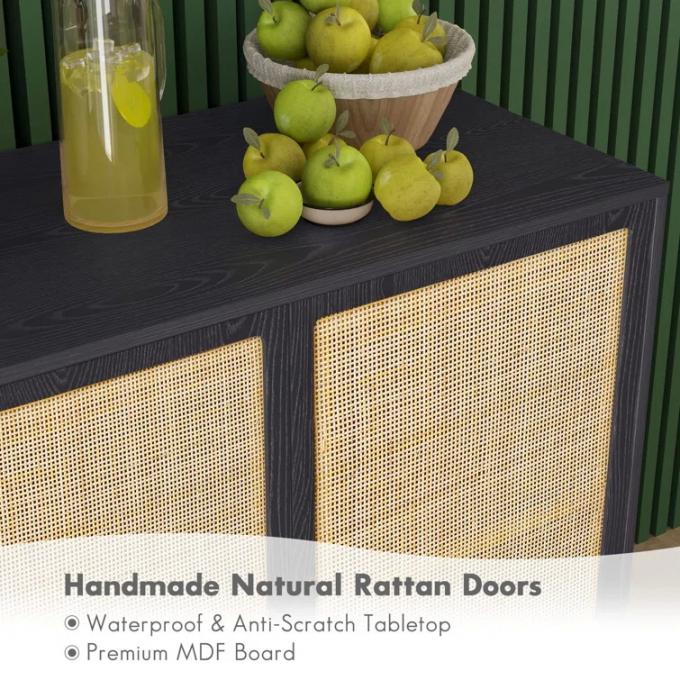 Decorative MDF Slat Wood Cabinet Sideboard Kitchen Apartment 13