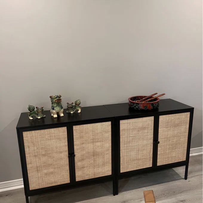 Decorative MDF Slat Wood Cabinet Sideboard Kitchen Apartment 15