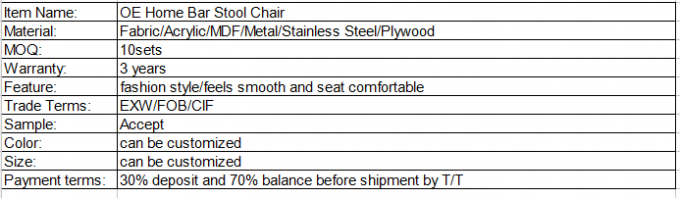 Industrial Restaurant Bar Stools Metal Counter 24 Inch Hotel Furniture 0