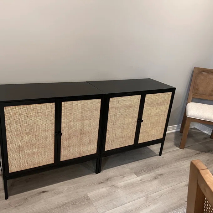 Decorative MDF Slat Wood Cabinet Sideboard Kitchen Apartment 16