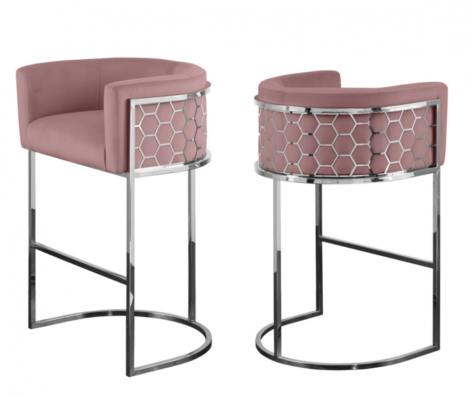 Modern Custom Living Room Seating Stainless Steel Bar Furniture with High Chrome Base 4