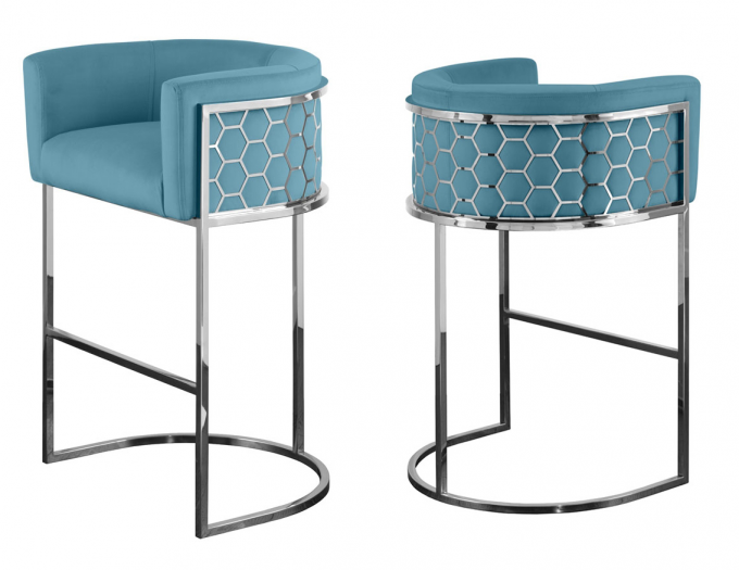Modern Custom Living Room Seating Stainless Steel Bar Furniture with High Chrome Base 5