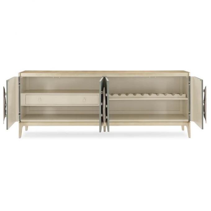 Modern Media Console Buffet Mirrored Living Room Sideboard TV Stand 2