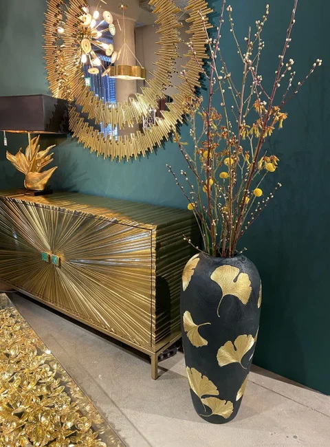 Low Wooden Mirrored Living Room Sideboard TV Stand 2