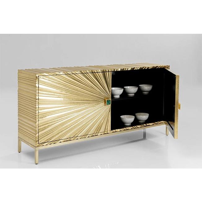 Low Wooden Mirrored Living Room Sideboard TV Stand 5