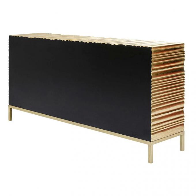 Low Wooden Mirrored Living Room Sideboard TV Stand 4