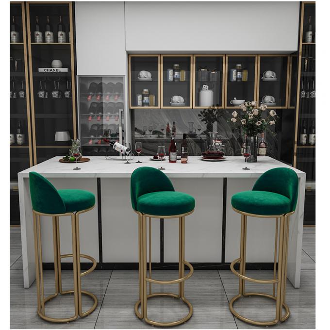 Modern High Gold Outdoor Italian Colorful Metal Frame Iron Bar Stools for Restaurants 5