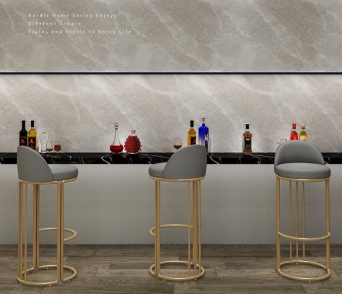 Modern High Gold Outdoor Italian Colorful Metal Frame Iron Bar Stools for Restaurants 6