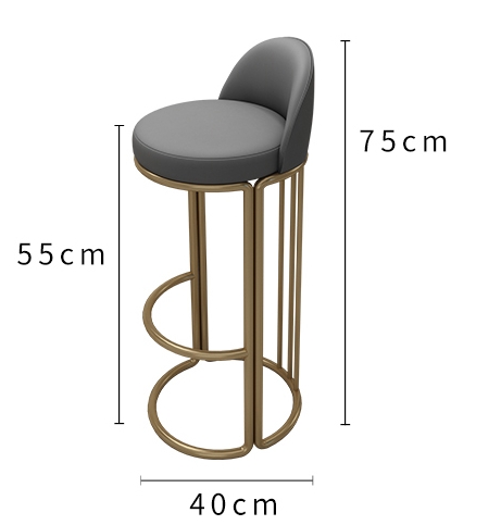 Modern High Gold Outdoor Italian Colorful Metal Frame Iron Bar Stools for Restaurants 8