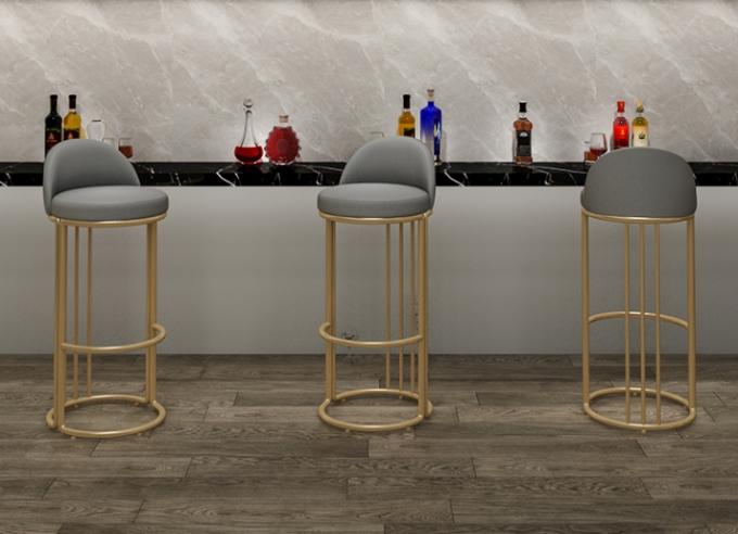 Modern High Gold Outdoor Italian Colorful Metal Frame Iron Bar Stools for Restaurants 7