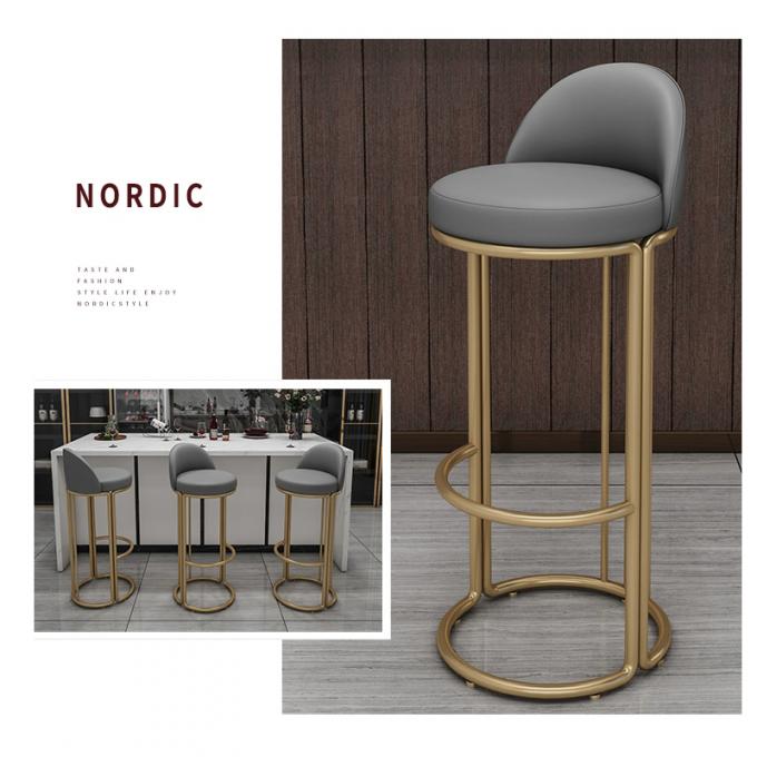 Modern High Gold Outdoor Italian Colorful Metal Frame Iron Bar Stools for Restaurants 11