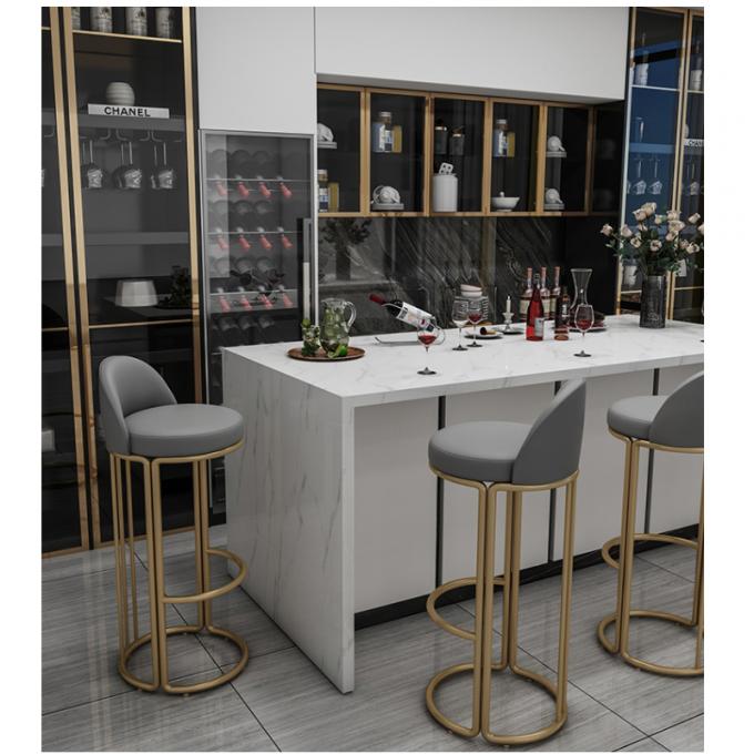 Modern High Gold Outdoor Italian Colorful Metal Frame Iron Bar Stools for Restaurants 12