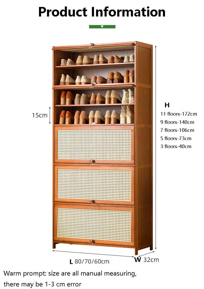 Bamboo 5 Tier Wooden Shoe Rack Storage Organizer Furniture 4