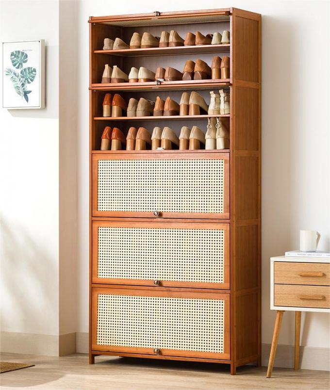Bamboo 5 Tier Wooden Shoe Rack Storage Organizer Furniture 6