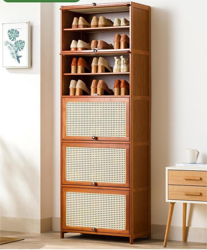 Bamboo 5 Tier Wooden Shoe Rack Storage Organizer Furniture 7