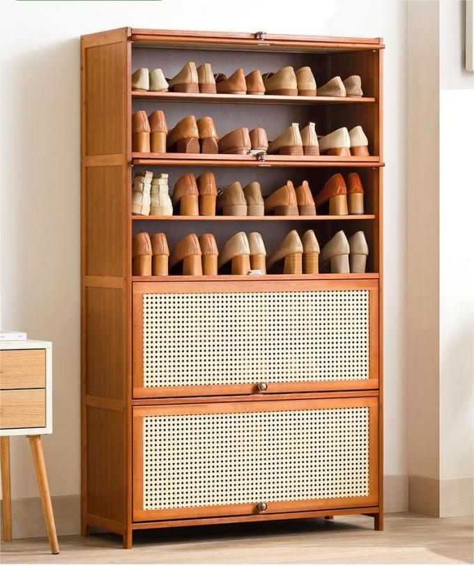 Bamboo 5 Tier Wooden Shoe Rack Storage Organizer Furniture 9