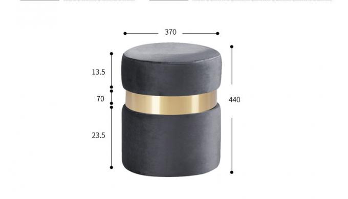 Velvet Seat Metal Counter Bar Stools Chair for Coffee Shop and Living Room Function 8