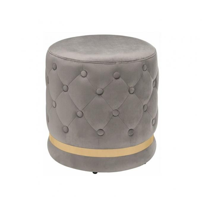 Plastic Wooden Round Ottoman Stool Seat Chair Pouf 1