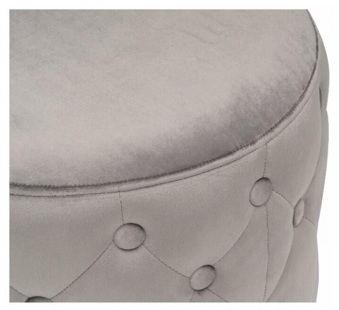 Plastic Wooden Round Ottoman Stool Seat Chair Pouf 2
