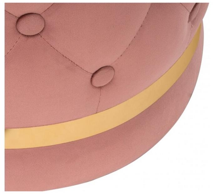 Plastic Wooden Round Ottoman Stool Seat Chair Pouf 6