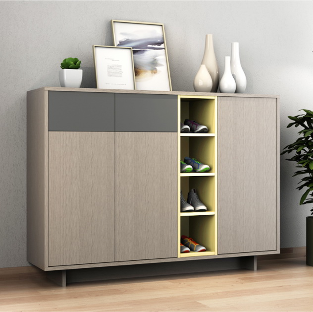 Plywood Slim Wooden Shoe Cabinet Rack Storage Modern Home Furniture 3 Tier 1