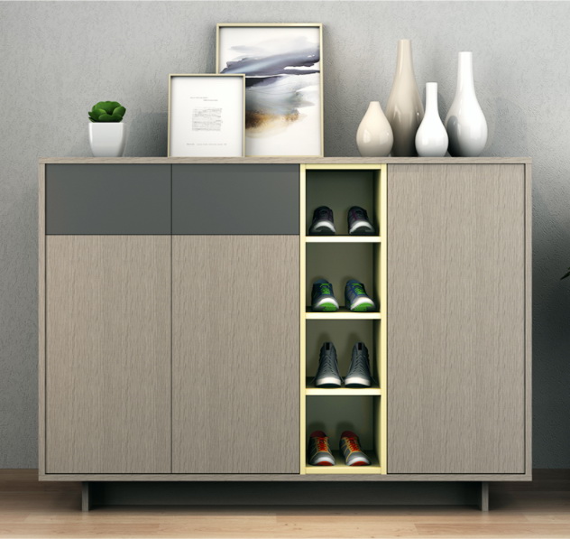 Plywood Slim Wooden Shoe Cabinet Rack Storage Modern Home Furniture 3 Tier 0