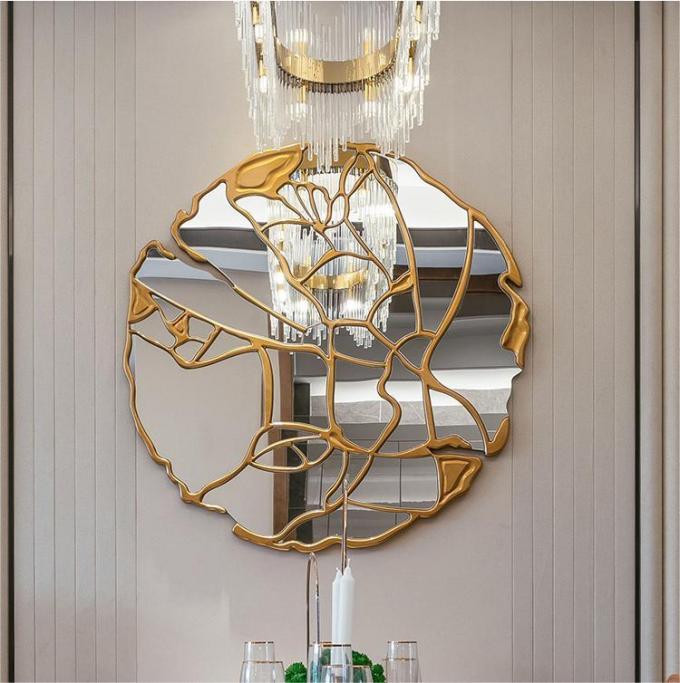 Full Length Hanging Brushed Brass Mirror 100x200cm Decorative 8