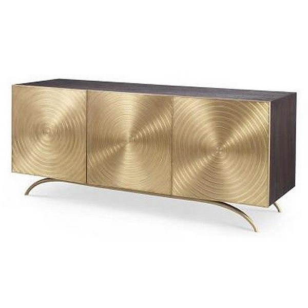 Hotel Low Wood Mirrored Sideboard Unit Entertainment Console Table 0