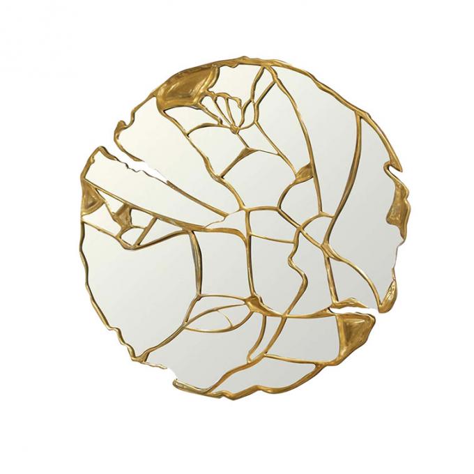 Full Length Hanging Brushed Brass Mirror 100x200cm Decorative 13