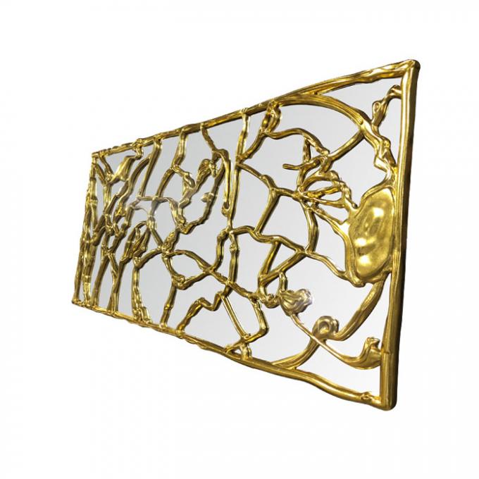Full Length Hanging Brushed Brass Mirror 100x200cm Decorative 14