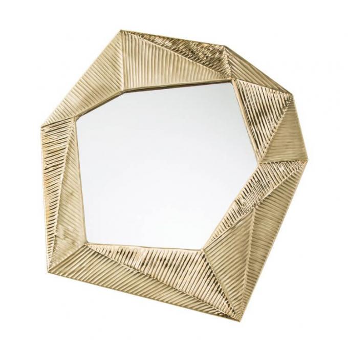 Round Oval sunburst Gold Wall Mirror For Bathroom Decorative 3
