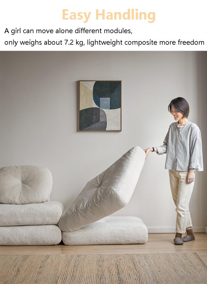 Nằm Convertible phần ghế sofa giường ghế sofa Tatami với vải nhung 6