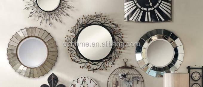 Antique Brass Arched Wall Mirror Oversized Round 100cm 5