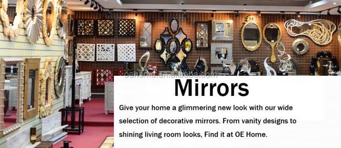 Antique Brass Arched Wall Mirror Oversized Round 100cm 6