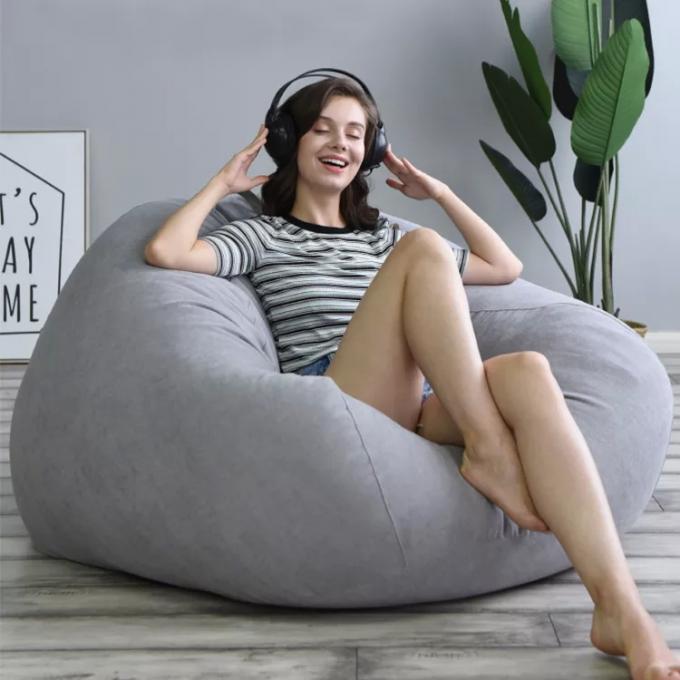 Ngoài trời 7ft Giant Bean Bag Lounge Chair Soft False Fur Fabric EPS Fill 16