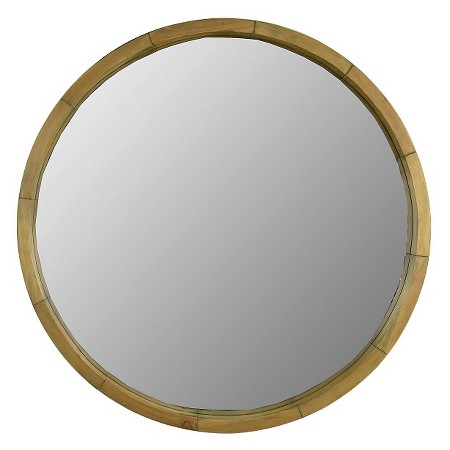 Antique Brass Arched Wall Mirror Oversized Round 100cm 0