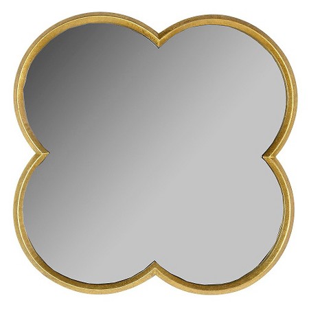 Antique Brass Arched Wall Mirror Oversized Round 100cm 1