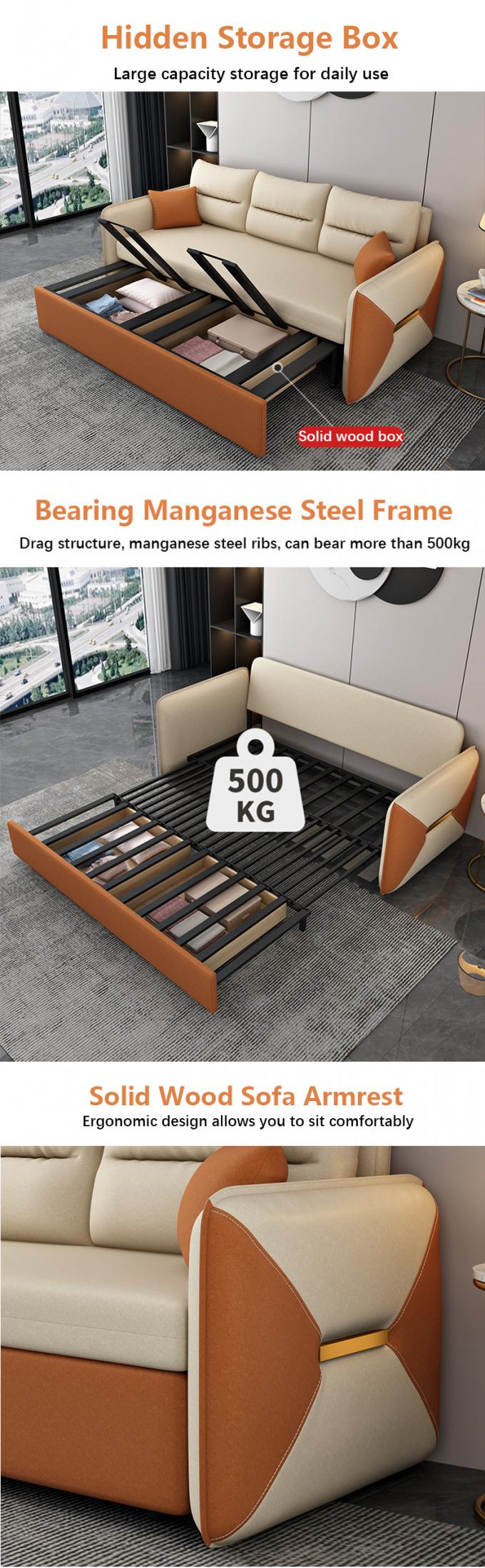 Đồ nội thất phòng khách Convertible ghế sofa giường Loveseat Sleeper Áo phủ 6