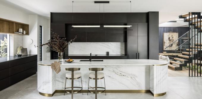 Acrylic Modular Assembled Kitchen Cabinets Melamine Carcase 0