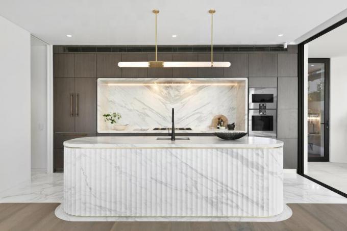 Acrylic Modular Assembled Kitchen Cabinets Melamine Carcase 1