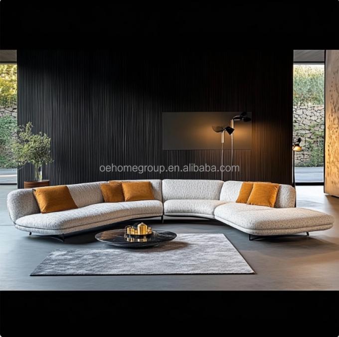 Minimalistische woonkamersofa Italiaanse modeontwerp voor ontspanning en comfort in de vrije tijd 4