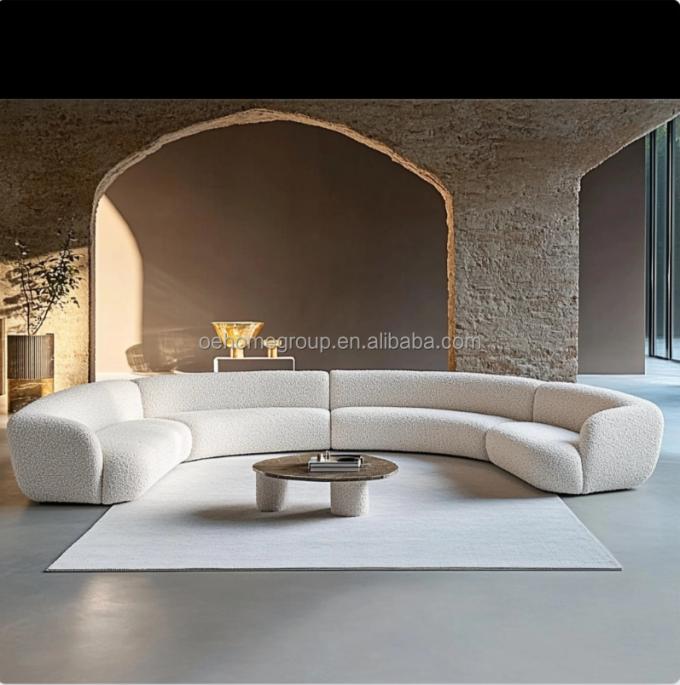 Sofa Sudut Modern Meja Awan Bulat Bagian Kamar Tidur Putih Modern Velvet Sofa Kamar Tidur Sofa Set Modern 6