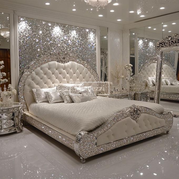 Ubah Kamar Tidur Gaya Modern Inggris Ranjang Ukuran Kingsize Menampilkan Rangka Kayu Kristal Berlian Dan Desain Terbaru 3