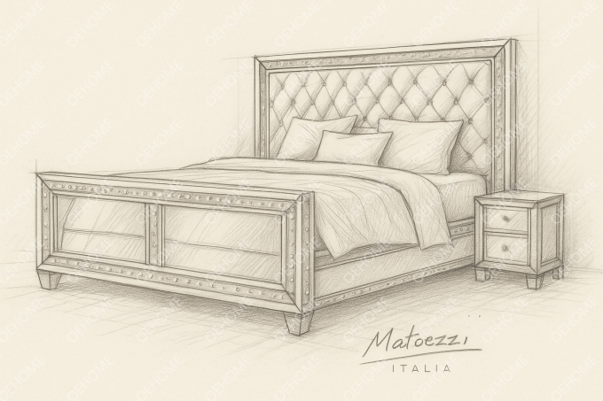 Upgrade Schlafzimmer Modern Luxus Polsterung Gestepptes Kopfteil Queen King Doppel Silber Verspiegeltes Bett Möbel Set 1